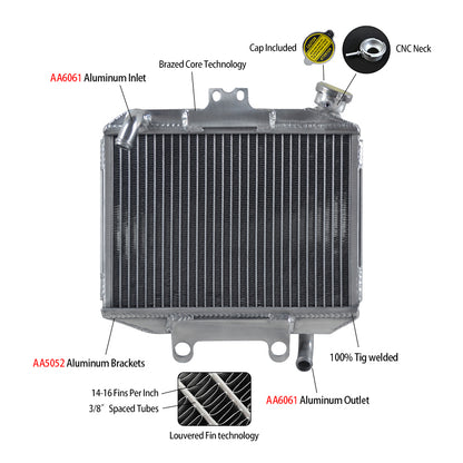 Aluminum radiator for Honda CR250 CR 250 R CR250R 1997 1998 1999 97 98 99
