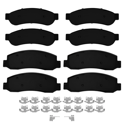 Front & Rear Brake Ceramic Pads for 2009 2010 - 2012 Ford F-250 F-350 Super Duty