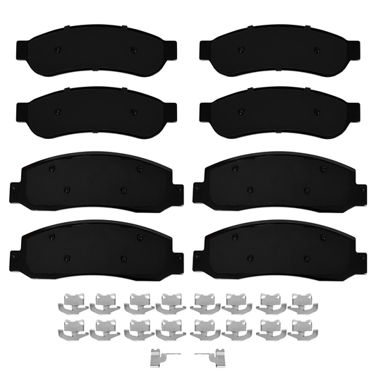 Front & Rear Brake Ceramic Pads for 2009 2010 - 2012 Ford F-250 F-350 Super Duty