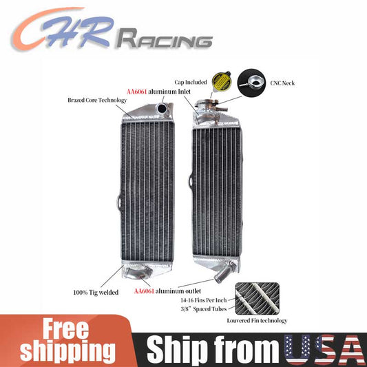 Aluminum Radiator for 1992-2000 Husqvarna TE610/1995-2001 TE410/2001-2004 TE570