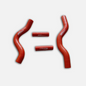Red Silicone Radiator Hose for 2001-2008 Suzuki RM250 2002 2003 2004 2005 2006