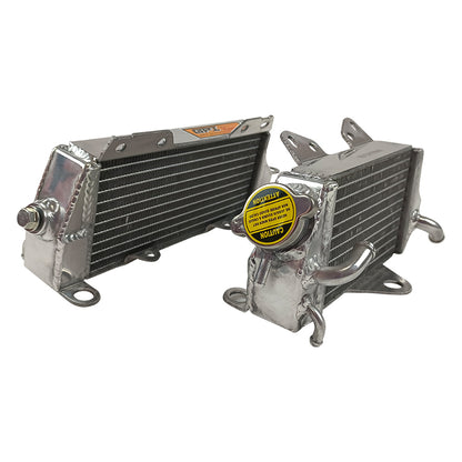 Left+Right Aluminum Radiator for 1990 1991 Kawasaki KX125 KX 125 2-stroke