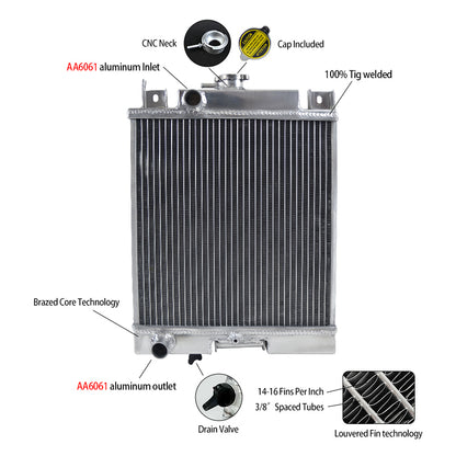 40mm 2Row Aluminum Radiator Compatible For 1989-1994 Suzuki Swift GTI SF/Geo Metro/Firefly 1.0L 1.3L 1.6L