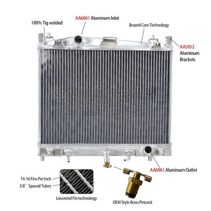 Aluminum Radiator For  2006-2020 Toyota Yaris/COROLLA AXIO NCP 90/91/92/93 130/131 NZE161 1NZ AT  2007 2008 2009 2010 11 12 13 14 15 16 17 18 2019