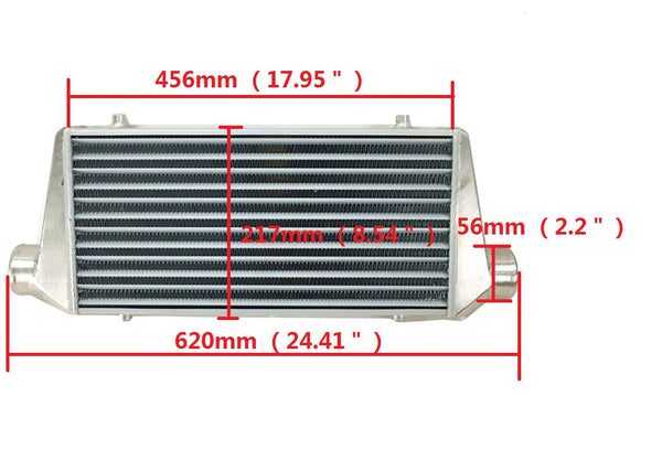 GPI 460 x 230 x 50mm FMIC ALUMINUM INTERCOOLER 2.25" INLET/OUTLET TURBO Tube and Fin