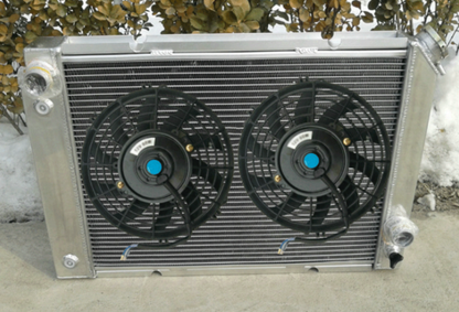 NEW Aluminum Radiator + Fans For Pontiac Fiero Pontiac Fiero GT/SE/Sport/Indy/Mera/Formula I4 V6 2.5L 2.8L 1984-1988 1985 1986 1987 151/173
