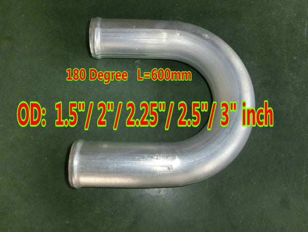 2.5 Aluminum Mandrel Bend Turbo/Intercooler 180 Degree U-Shape Black 2.5 Aluminum Mandrel Bend Turbo/Intercooler 180 Degree U-Shape Black