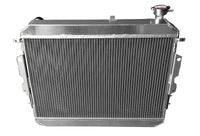 Aluminum Radiator & fans For 1980-1990 Toyota Landcruiser 60 Series HJ60 HJ62 HJ61 MT  HJ47 4.0 D