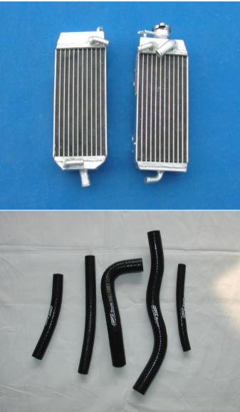 Aluminum Alloy Radiator & hose for Suzuki RM125W RM125X RM125Y 1998-2000 1999 98 99 00