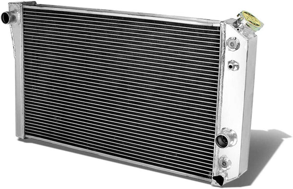 Aluminum radiator& FAN for Chevrolet Chevy 5.7L S10 W/ V8 Conversion AT/MT 1982-2002