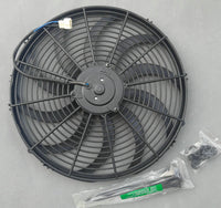 16" 12V Slim Radiator Cooling Thermo Fan&Mounting kit ,universal electric fan