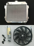Aluminum Radiator & Fan For Ford Capri RS / Escort Superspeed MK1 Essex V6 2.6 / 3.0L  SA SB SC