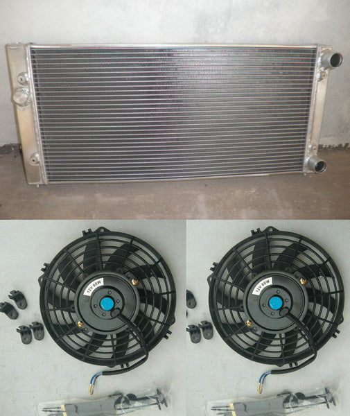 Aluminum Radiator & FAN For Volkswagen VW Golf MK3 GTI MT 1.8L 1.9L 2.0L L4 1993-1999 GL GLS K2