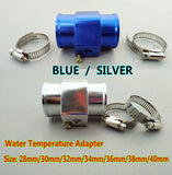 28MM 1.11" Water Temp Gauge Radiator Sensor Adaptor Attachment Aluminum BLUE