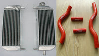 Aluminum Radiator & Silicone Hose For Suzuki RM250 RM 250 2001-2008 NEW 01 02 03 04 05 06 07 08 R&L