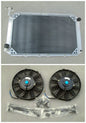 Aluminum Radiator & Fans for Nissan Patrol GQ Y60 Safari 2.8L/4.2L 4200cc DIESEL RD28T TD42 I6 & 3.0L RB30S PETROL 1987-1997