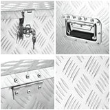 23"x11"x10" (580 ×280 ×240mm) ALUMINUM PICKUP TRUCK TRUNK BED CAMPER TOOL BOX STORAGE+LOCK