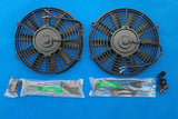 2 x 9" 9 inch NEW Universal Electric Radiator COOLING Fan + mounting kit