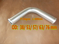 CHR 75 Degree 38mm/51mm/57mm/63mm/76mm L=600mm Elbow Aluminum Hose Turbo Intercooler Pipe Piping OD 1.5"/2"/2.25"/2.5"/3" inch