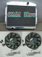 62MM 3 ROW Aluminum Radiator For Mercury CAR WITH Ford 302 V8 Engine Manual 1949 1950 1951 + FANS
