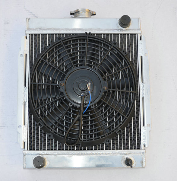 3ROW 56mm Aluminum Radiator & FAN for Nissan DATSUN 1200 120Y Engine B110 B210 A12/T 1.2L 1970-1976 MT