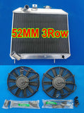 Aluminum Radiator & Fans For 1941-1952 Jeep Willys MB M38 MC 1-Ton Truck 463 473 CJ-2 CJ-3 FJ Jeepster 2.2L 2.4L 2.6L 3.7L