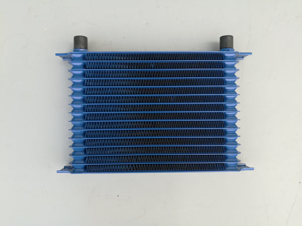 262mm Blue Aluminum Universal 15 Row Engine Transmission AN10 10-AN Mocal Style Oil Cooler