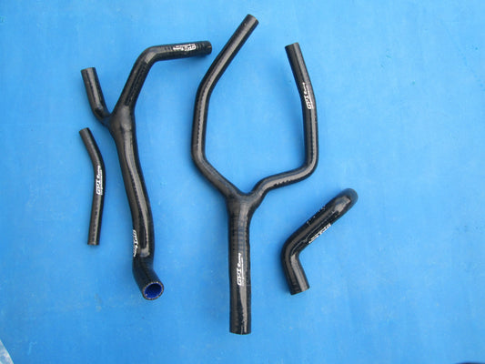 Silicone radiator coolant hoses for Yamaha yz125 yz 125 1983 83 BLACK