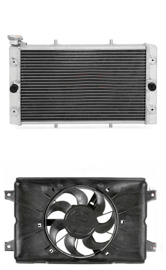 Aluminum Radiator+Shroud Fan For Yamaha Viking 700 YXM700 14-21 YXC700 15-21 Wolverine