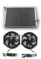 2 Row Aluminum Radiator& FANS For 1999-2006 BMW E46 3-SERIES L6 2.2L 2.5L 2.8L 3.0L M/T 1999 2000 2001 2002 2003 2004 2005 2006