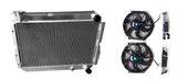 Aluminum Radiator & fans For 1980-1990 Toyota Landcruiser 60 Series HJ60 HJ62 HJ61 MT  HJ47 4.0 D