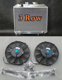 Aluminum Radiator & Fans For 1941-1952 Jeep Willys MB M38 MC 1-Ton Truck 463 473 CJ-2 CJ-3 FJ Jeepster 2.2L 2.4L 2.6L 3.7L