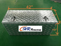 42"x17"x19" ALUMINUM PICKUP TRUCK TRUNK UNDER BED TOOL BOX TRAILER STORAGE - CHR Racing